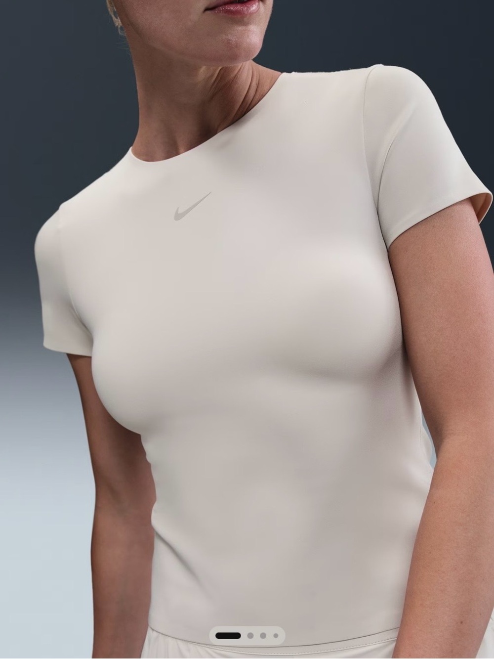 Nike Form Women's Short-Sleeve Top in light orewood brown size XS